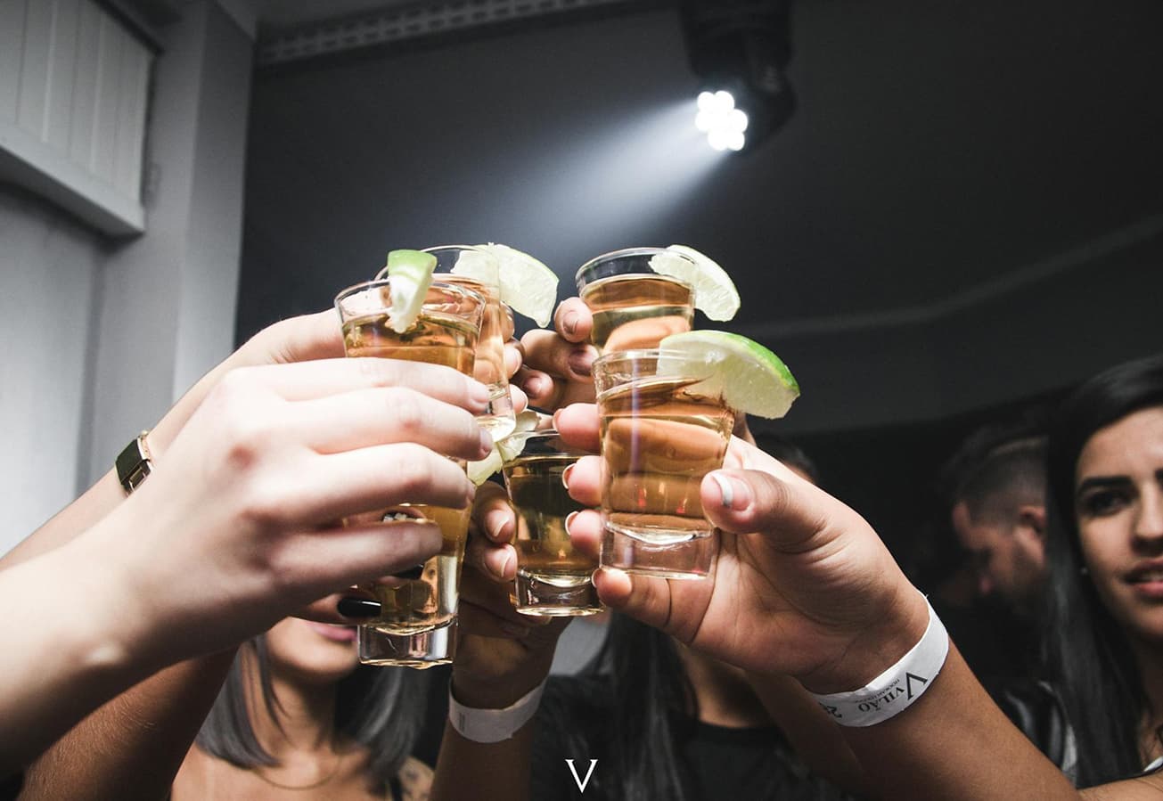tequila shot cling at the party